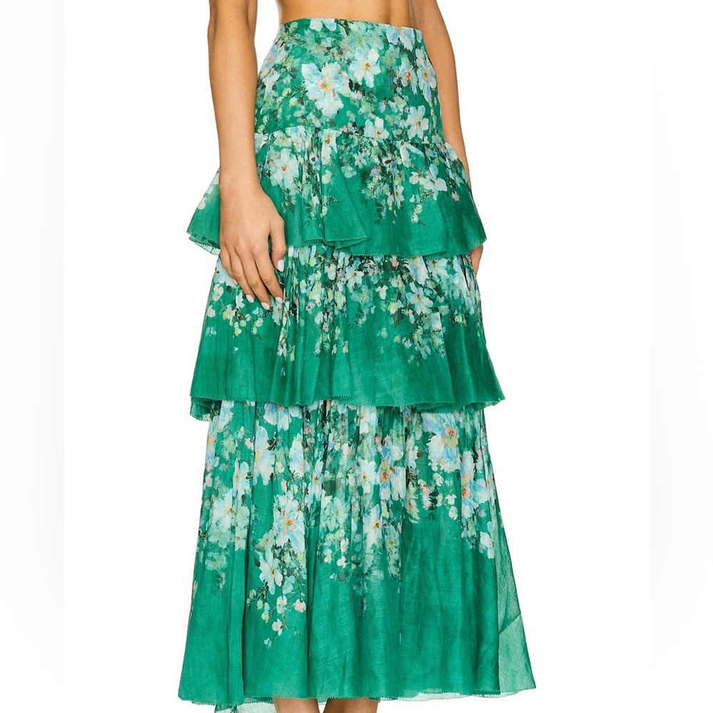 Zimmerman Everley Tiered Midi Skirt